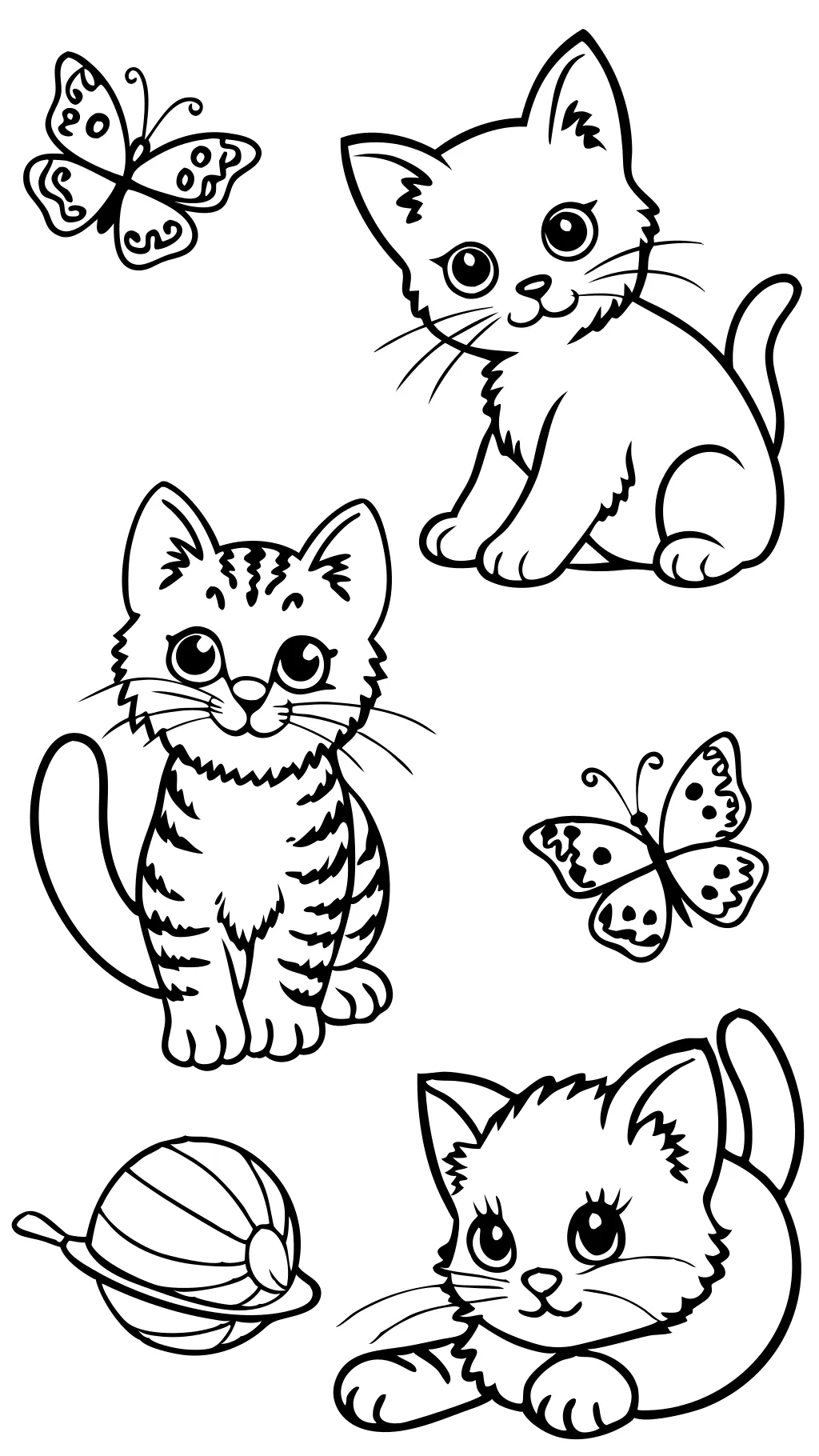 coloriages gratuits de chatons